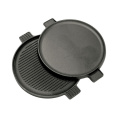 Garden Cooking Pre-Seasoned Reversible Cast Iron Round BBQ Grill Plate